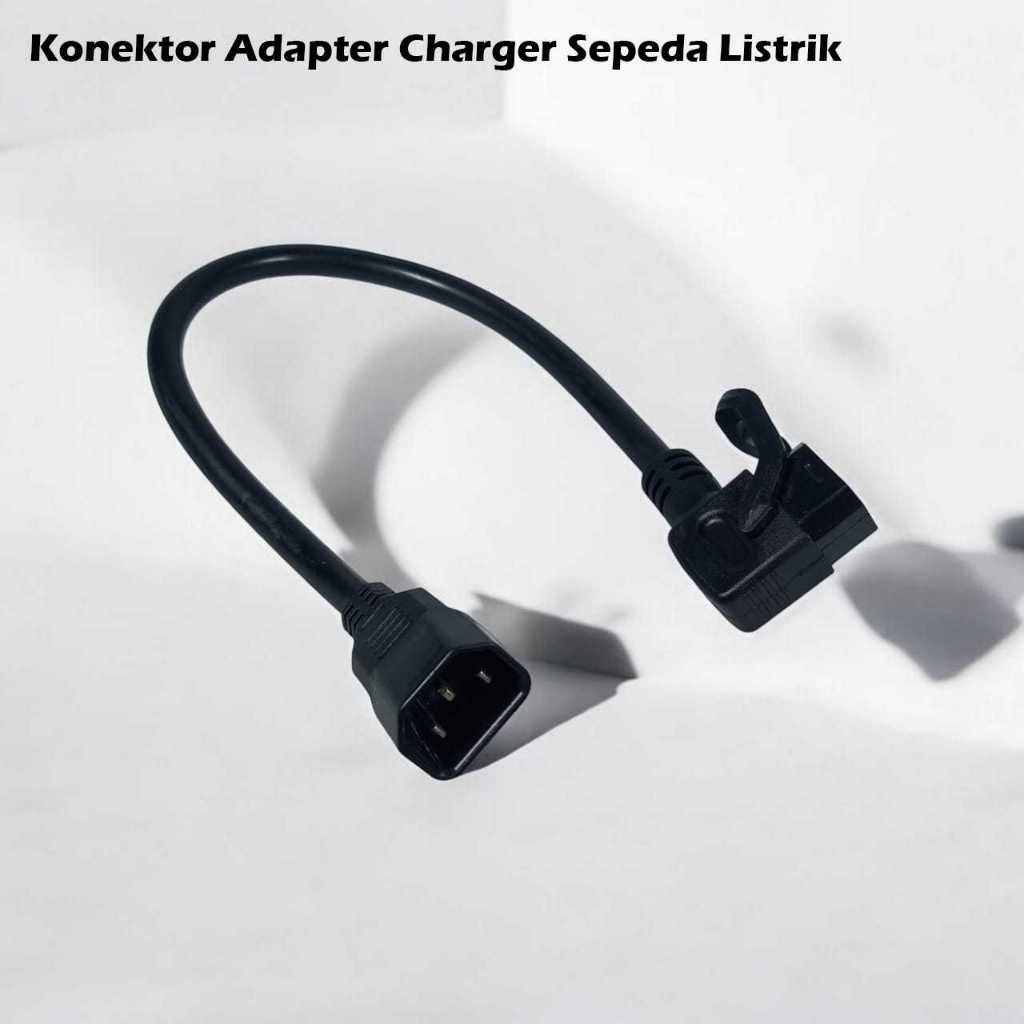 Kabel Konektor Adapter Charger Cas Aki Baterai Sepeda Listrik Replacement Plug Socket 2 to 3 Pin