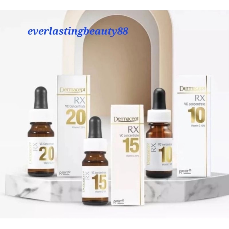 Dermacept RX VC Concentrate Serum 10% dan 15% - Vitamin C 10 % dan 15 % - pemutih pencerah anti agin