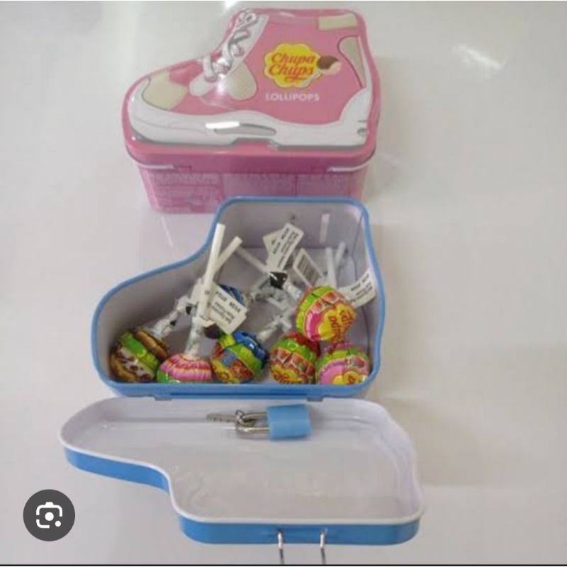 

Permen chupa chups isi 7 permen + celengan / permen celengan