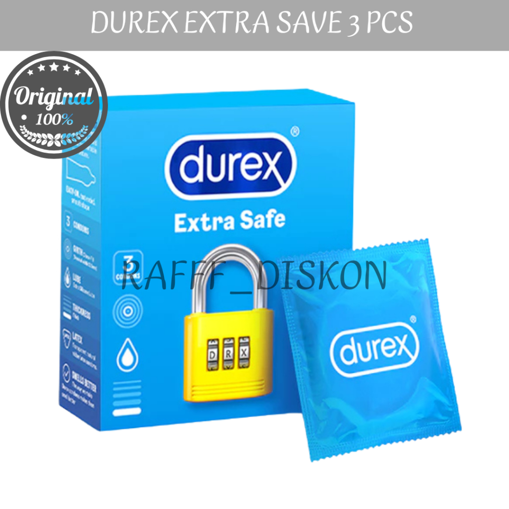 Durex Extra Safe Kondom Tebal Pria Lebih Aman 3 Pcs