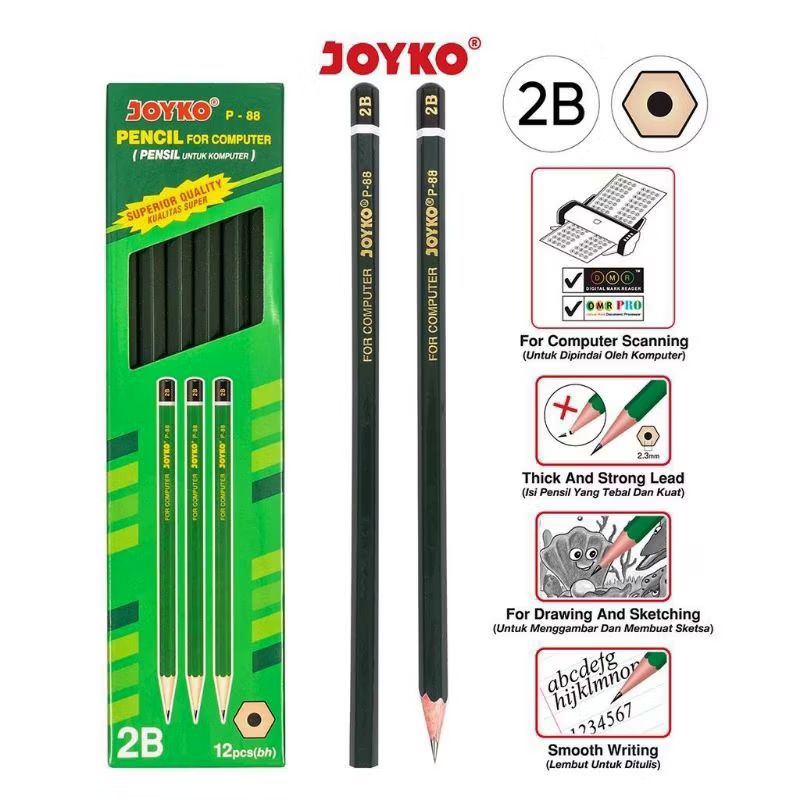 

( PER KOTAK ) Pensil 2B JOYKO P-88