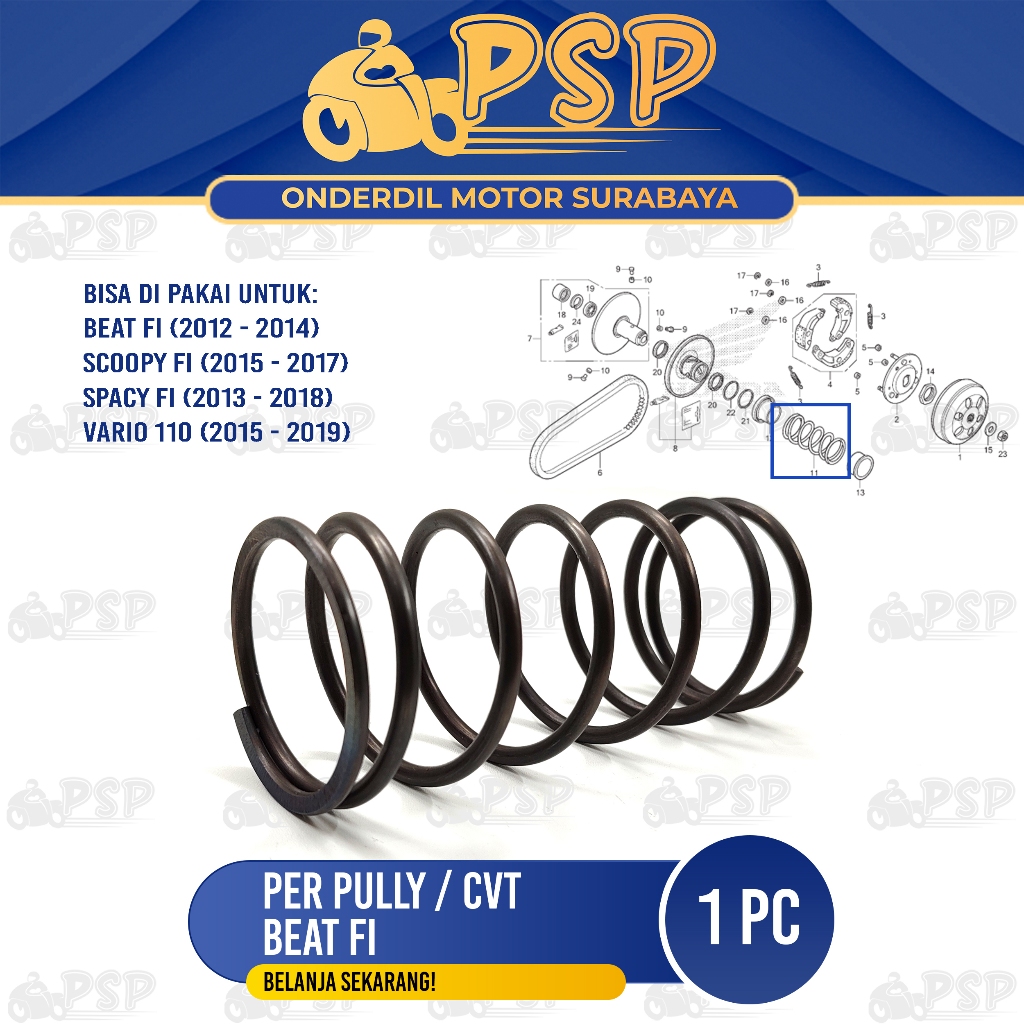 Per Pully CVT Beat Fi Standart - Peer Pir Puli Puley CVT Honda Beat Pop ESP Scoopy Fi Vario 110 LED
