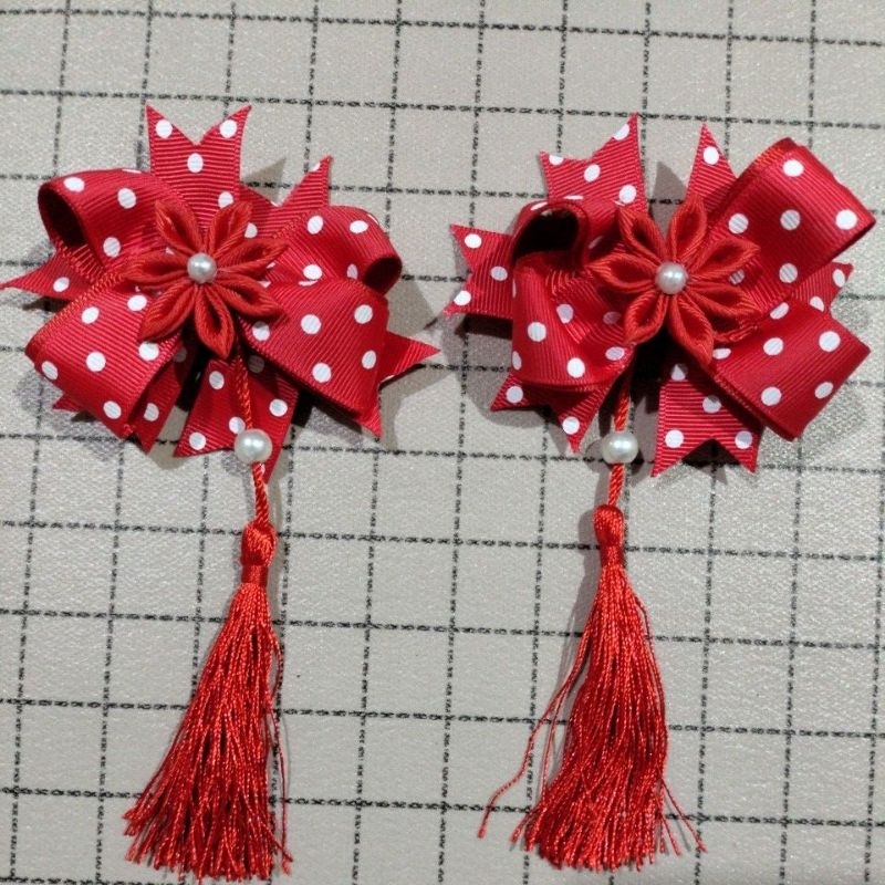 JEPIT RAMBUT ANAK/JEPITAN HANDMADE/IKAT RAMBUT ANAK/JEPIT CNY/JEPITAN SINCIA/JEPITAN RAMBUT RUMBAI