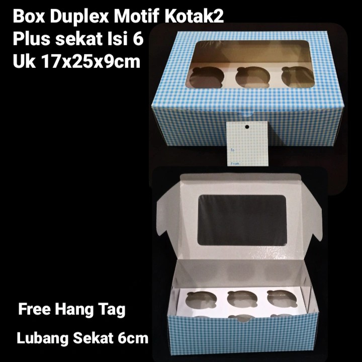 

Box Duplex Biru Motif Kotak Kotak Dus Dengan Sekat 6 17x25x9cm
