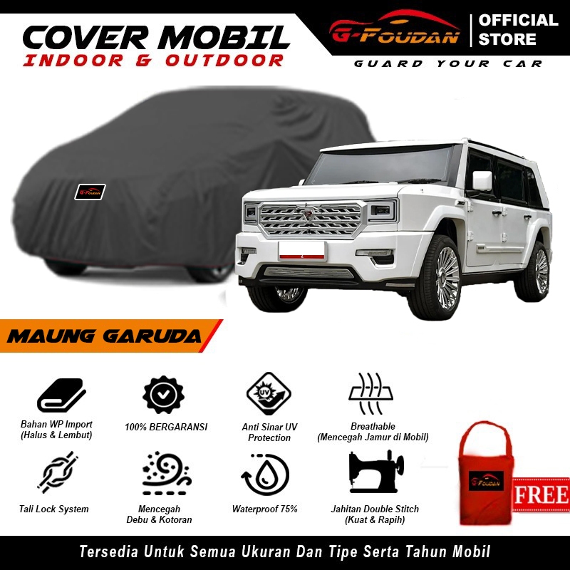 Body Cover Mobil Maung Garuda / Sarung Mobil Maung Garuda / Selimut Penutup Mobil Maung Garuda