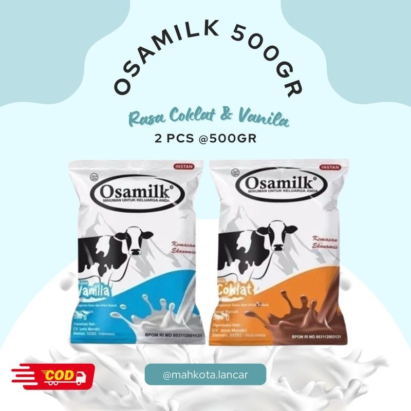 

Lebih hemat - 2 pcs Osamilk @500gr rasa coklat dan vanila