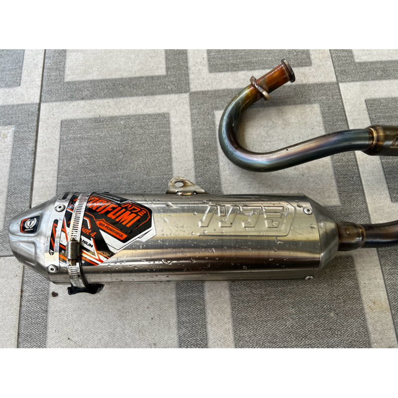 Knalpot Motor Norifumi Rocket 4 Wr155 Wr 155 Fullsystem STANDART TITANIUM Original