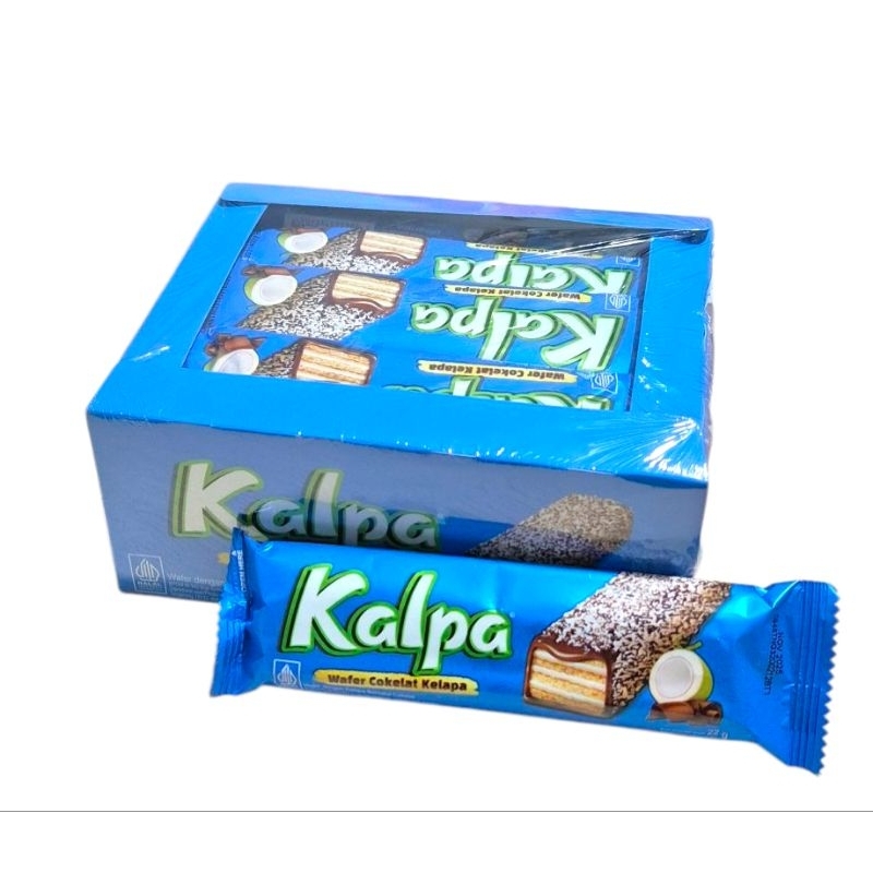 

Kalpa Wafer Cokelat Kelapa – 1 Box Isi 12 pcs (22g) | Wafer Renyah Cokelat Kelapa