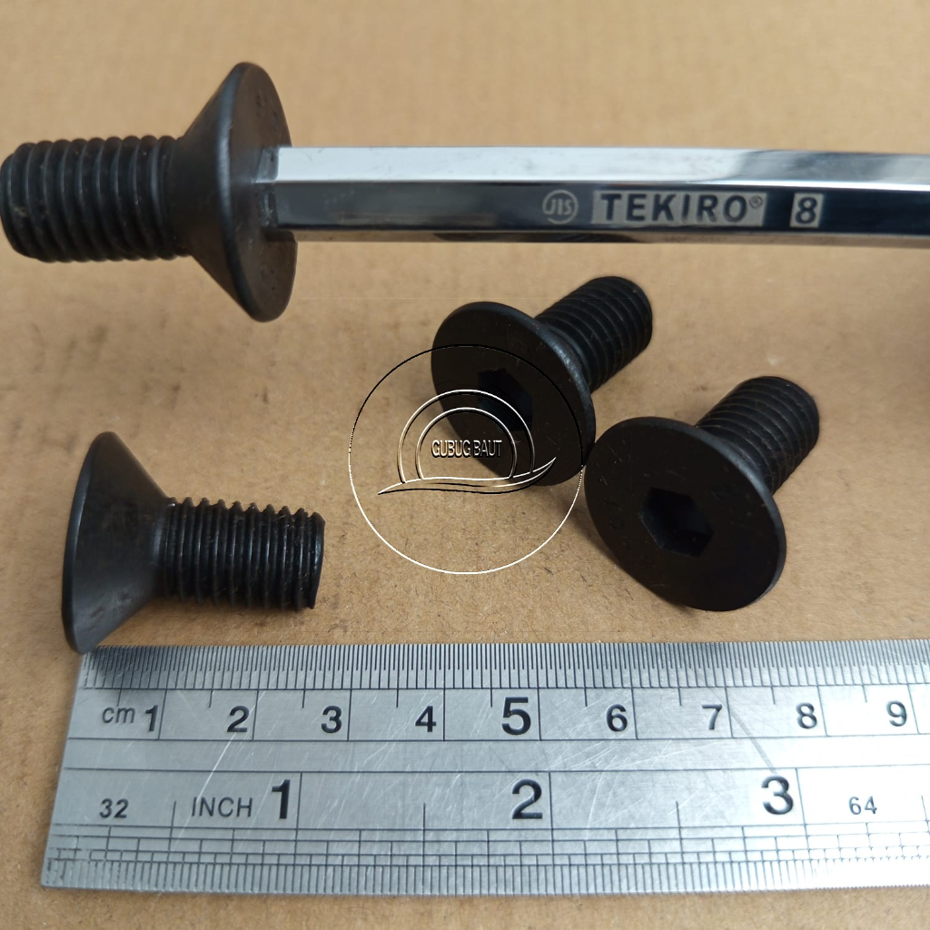 BAUT L VERSENG M12X25 BAJA KUNCI L 8 L8 PANJANG 2,5CM 2,5 CM BAUD JFL JF L M12 X 25 DIAMETER DRAT 12