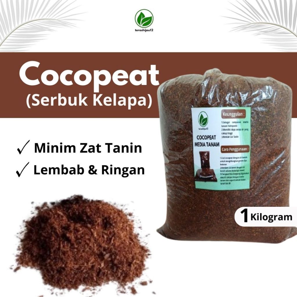 COCOPEAT MEDIA TANAMAN SIAP PAKAI 1 KILOGRAM ,COCO PEAT  MEDIA TANAM SEMAI CABE TOMAT MELON