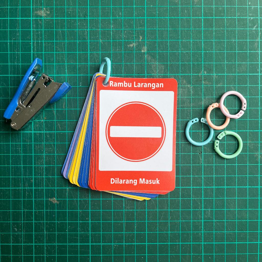 Flash Card Rambu Lalu Lintas | Kartu Belajar | Mainan Edukasi Anak