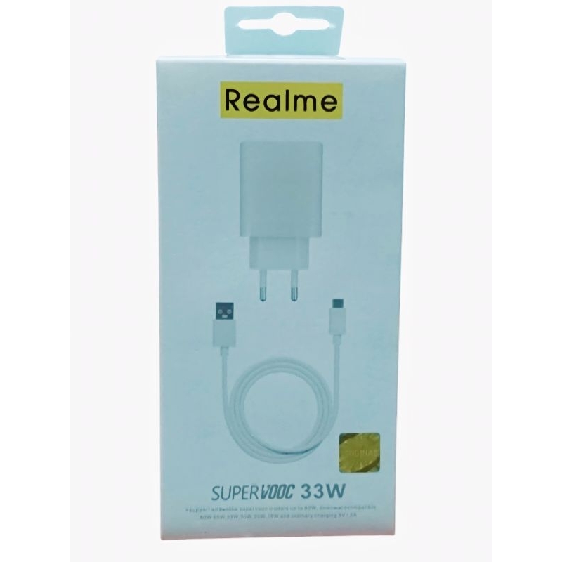 Charger Realme 33 Watt Super Vooc USB Type C Fast Charging Original 100%