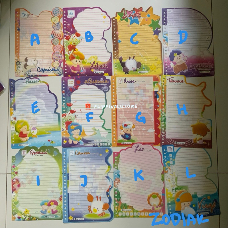 [3 lembar, 7 lembar] Isi binder jadul merk alfa / isi binder alpha / isi binder minmie, princess, so