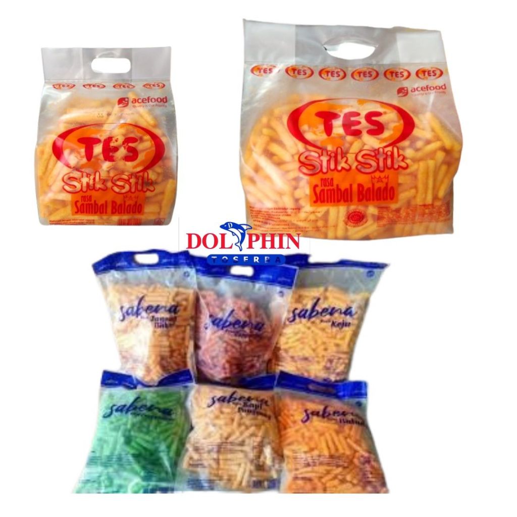 

1 BUNGKUS - Stik rasa balado 200 gram & 500 gram MERK TES & Stik berbagai rasa 340 gram MERK SABENA
