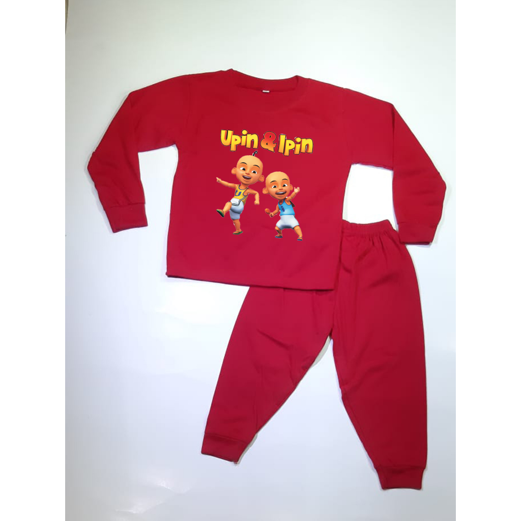 Vilenkids - Setelan Anak Panjang Model Kartun Upin Ipin