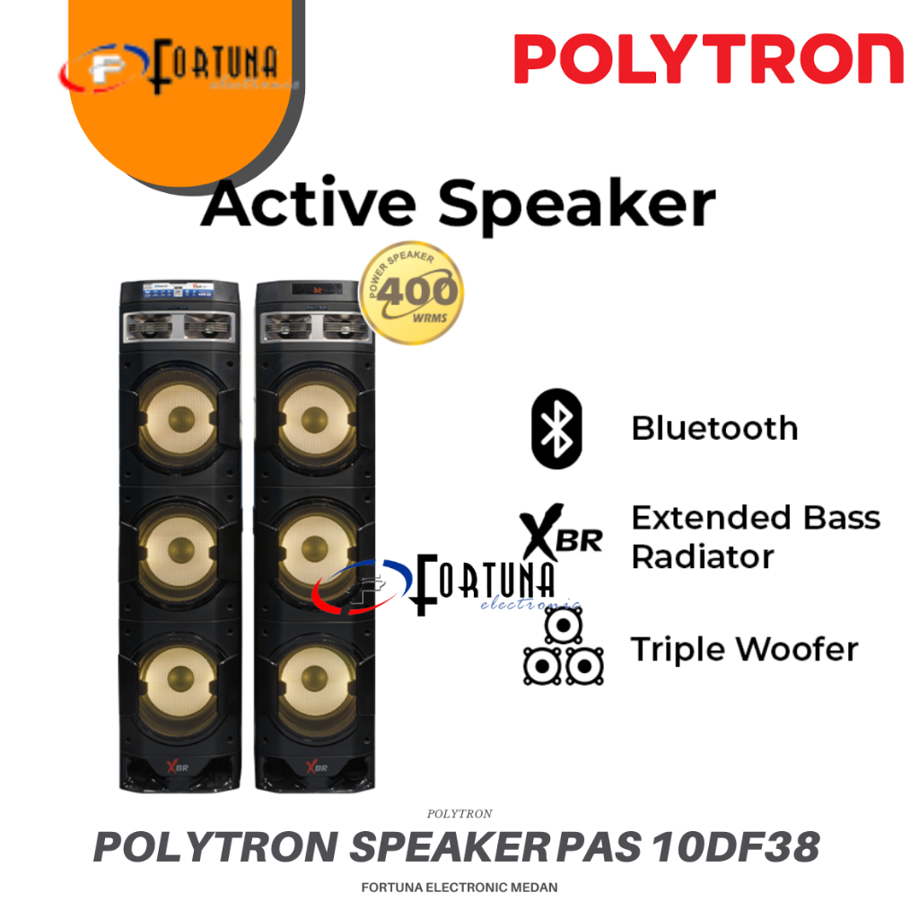 POLYTRON BLUETOOTH SPEAKER AKTIF KARAOKE 10 INCH PAS 10DF38 MEDAN GARANSI RESMI