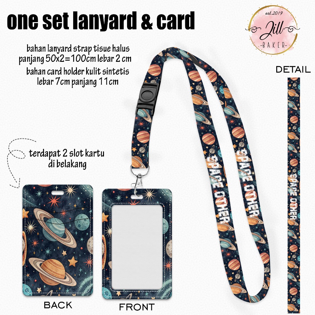 

[Lanyard Card] Space Astronot Tali Lanyard ID Card Gantungan Hp - Name tag - Tempat Kartu