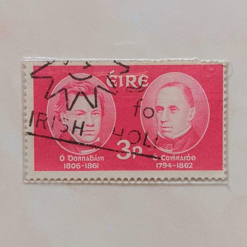 

(AD) Perangko Irlandia 1962 Death Centenaries of O'Donovan & O'Curry (scholars) 3 penny Used