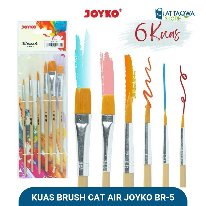 

Brush Kuas Cat Air Cat Minyak Lukis Acrylic Joyko BR-5 Kuas Set Joyko