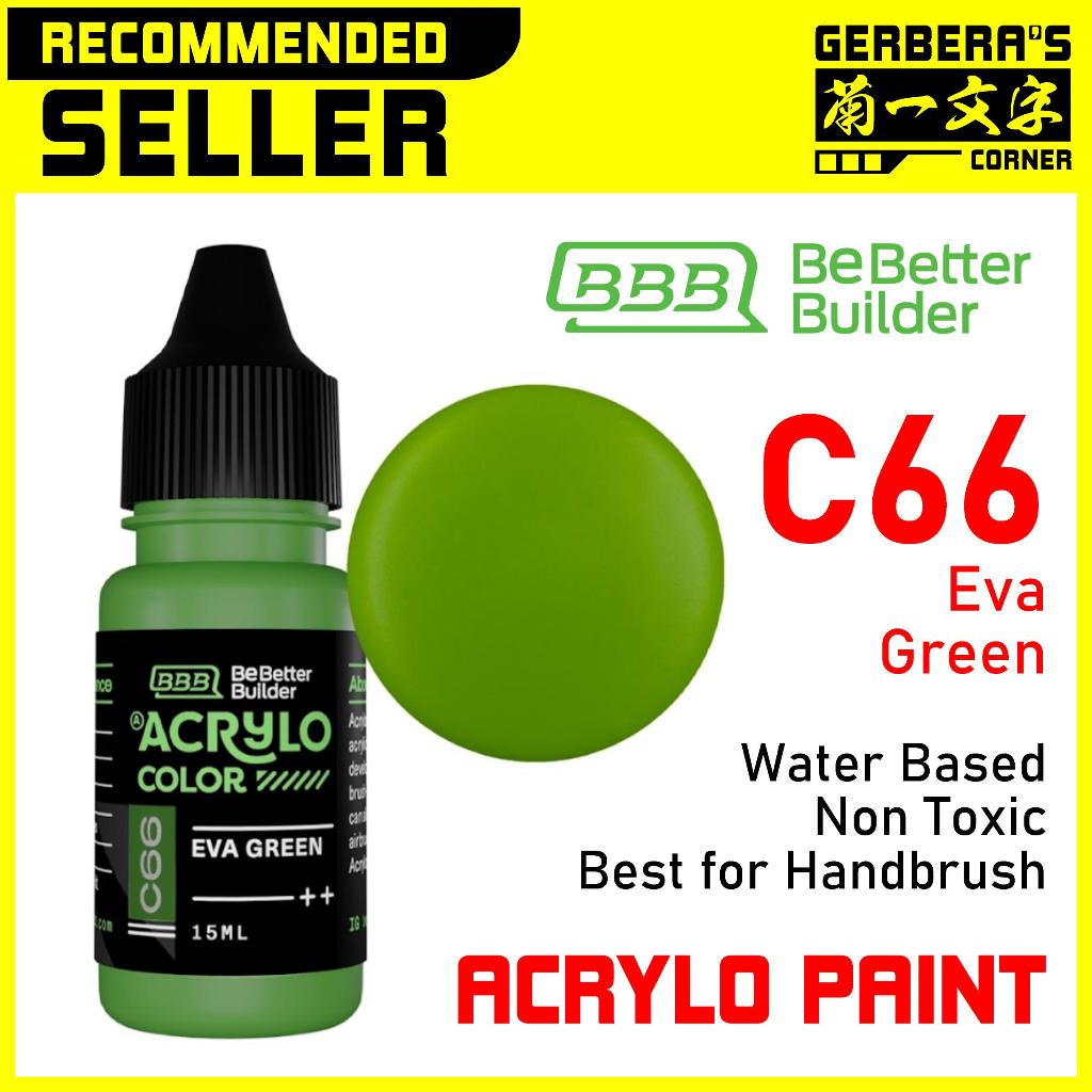 

ACRYLO PAINT C66 EVA GREEN - BOTOL TETES - Water Based Paint Cat Kuas Airbrush