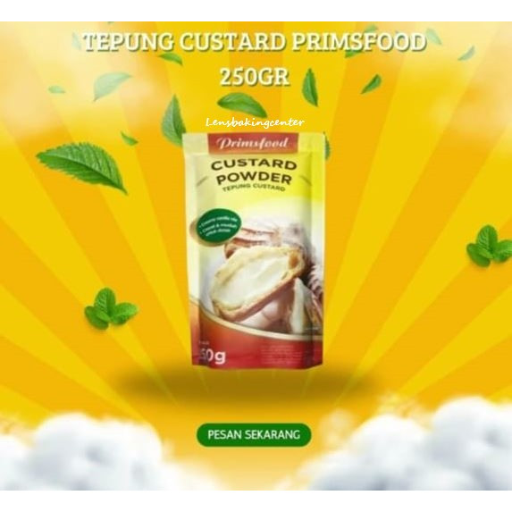 

Custard Powder Prims food Halal | Tepung Custard/Premix Vla Instant Kue Sus Primsfood Halal Oripack 250gram/250 gr / 250 gram/250gr