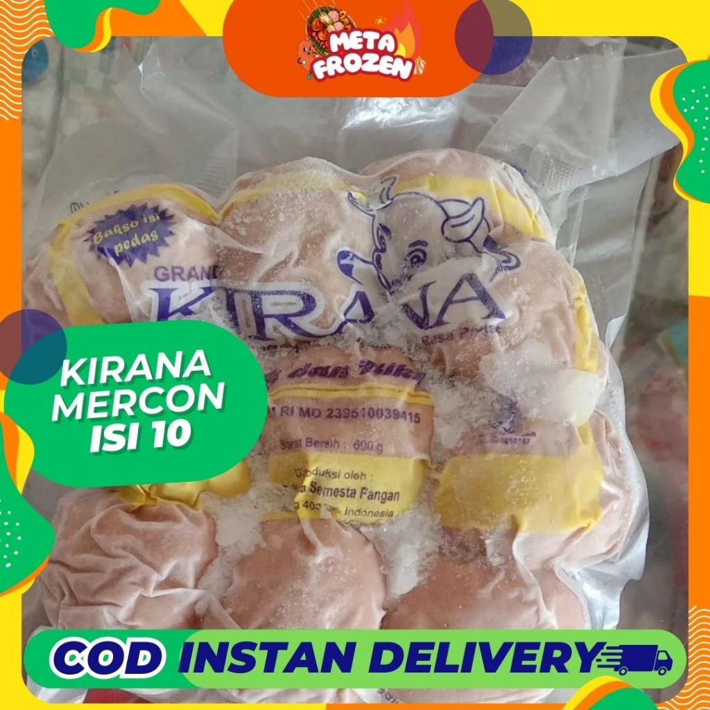

Kirana Baso Sapi Isi Mercon 500gr (10 pcs) – Ledakan Pedas dalam Setiap Gigitan!