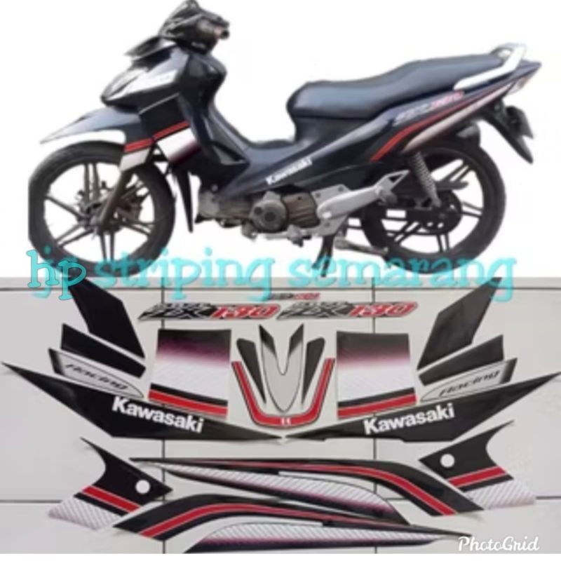 Striping Kawasaki ZX 130 VR th 2006 Hitam