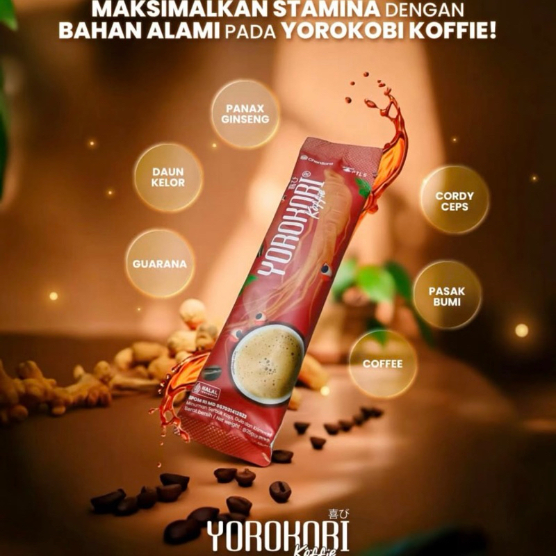 

YOROKOBI KOFFIE by Chensora - Kopi Ginseng - kemasan SACHET
