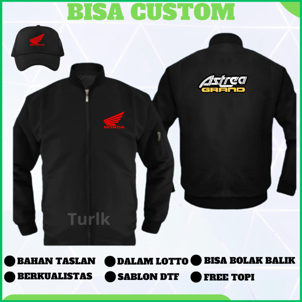 Jaket Astrea Grand Jaket Bomber Honda Atrea Grand Custom
