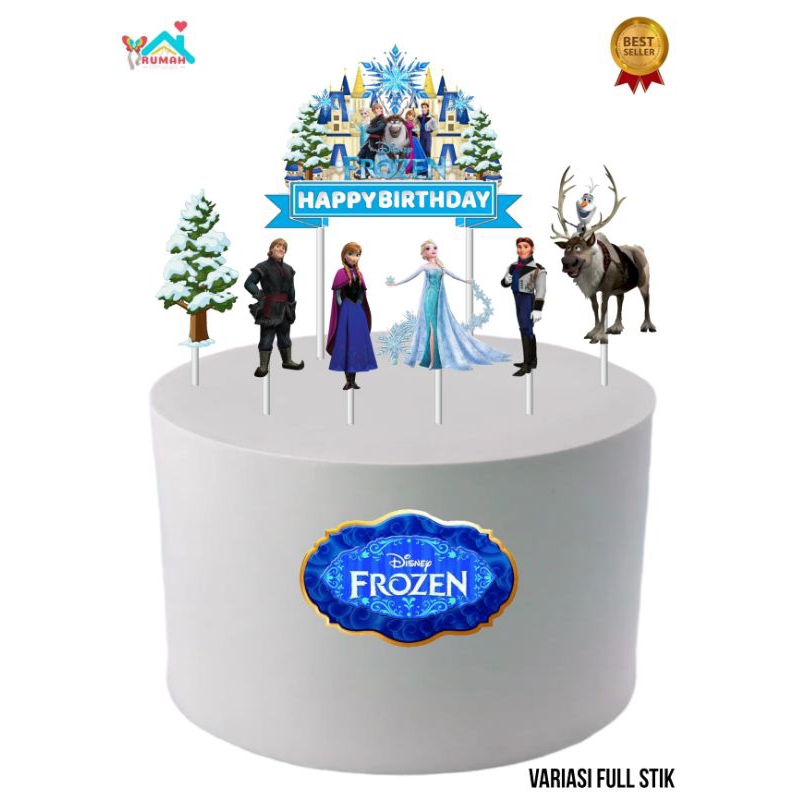 [Whispers] Topper Frozen, Topper Cake, Hiasan kue ulang tahun topper karakter Frozen