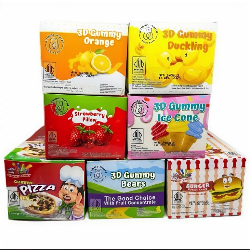 

Permen 3D Gummy ( 1pack isi 12pcs)