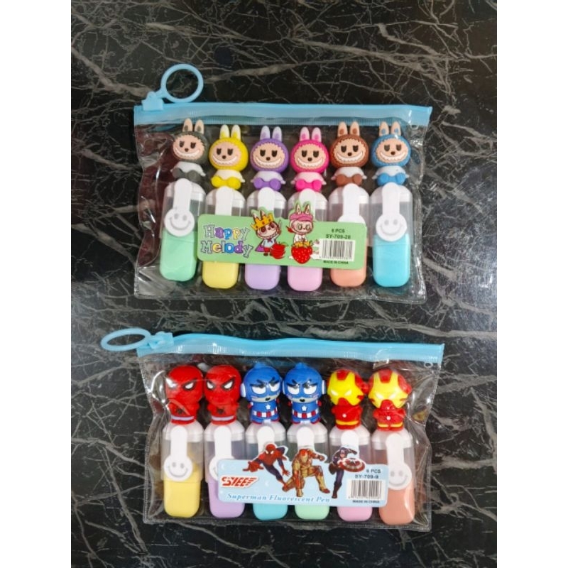 

Spidol Mini Berkarakter 6 Warna