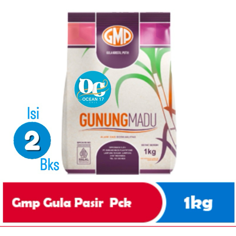 

Gula pasir Gunung Madu GMP kemasan 1 Kg isi 2bks