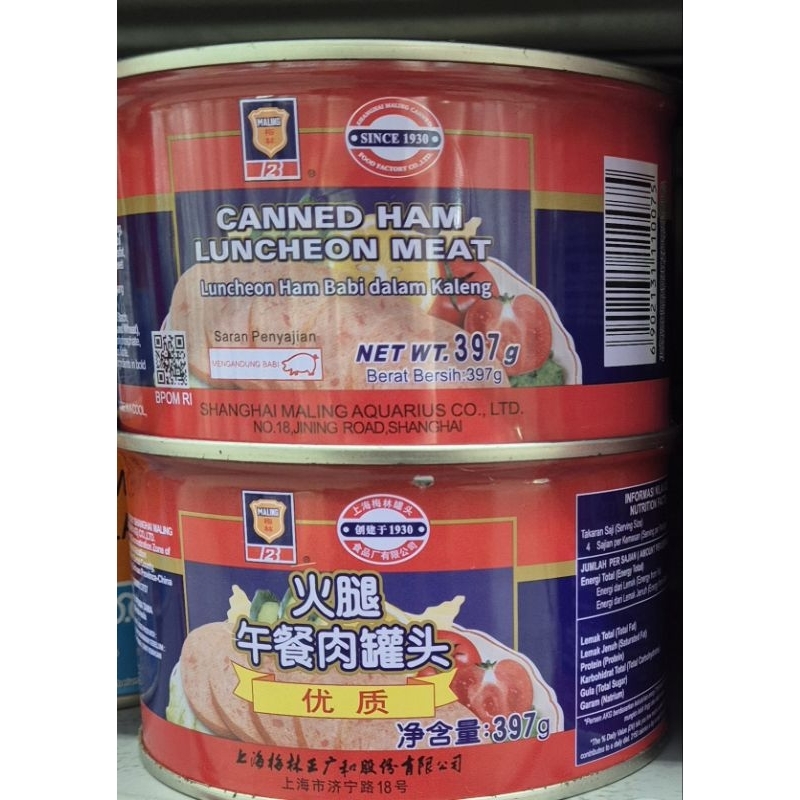 

Luncheon Ham Babi Dalam Kaleng TTS Canned Ham Luncheon Meat 397g - HK.