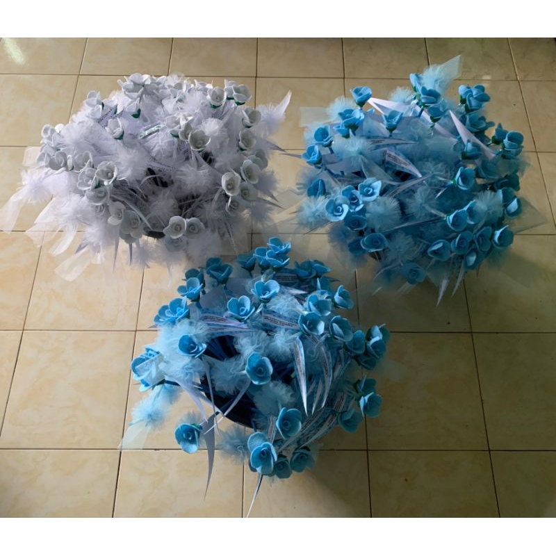 Promo tempat telur bunga flanel fluffy custom