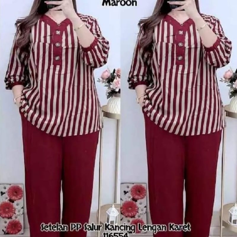 Promo setelan salur wanita//one set salur wanita