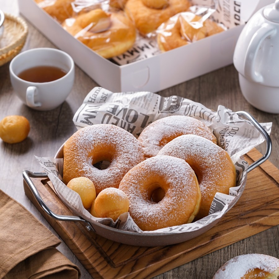 

Bapau apin 1 Pak Donat kentang Isi 6 pcs oleh oleh jajanan bandung