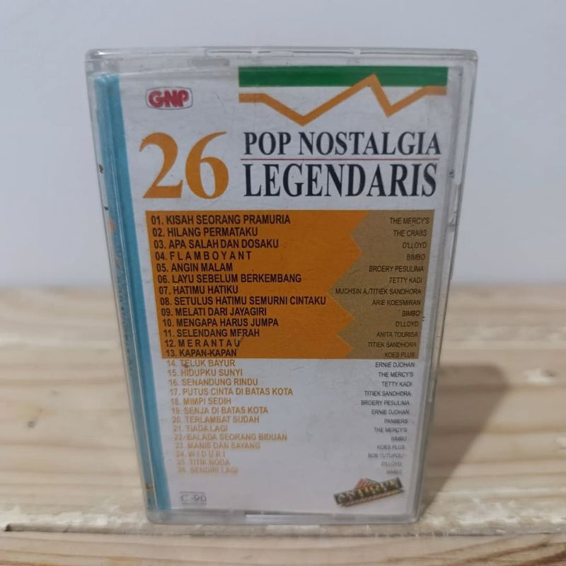 Kaset Kompilasi 26 POP NOSTALGIA LEGENDARIS (Beda Isi)