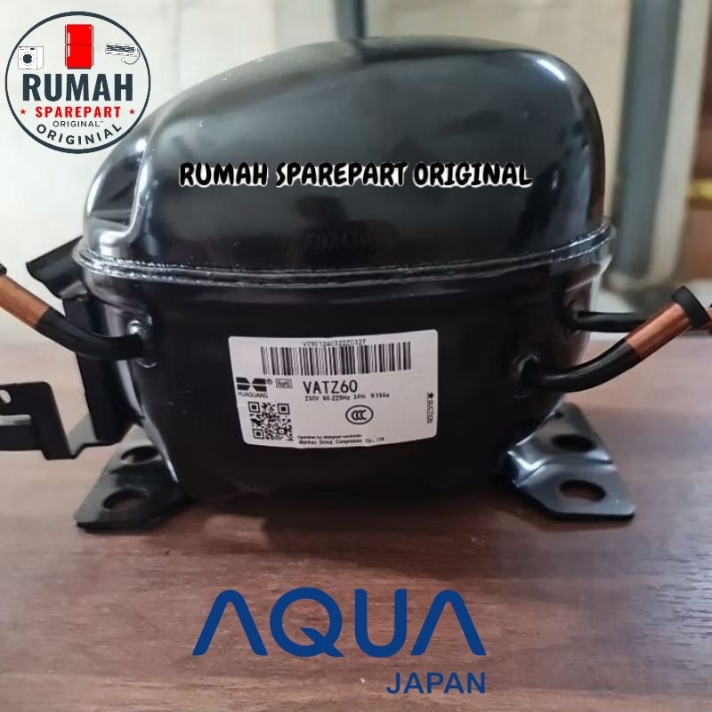 KOMPRESOR KULKAS AQUA INVERTER NEW ORIGINAL VATZ60