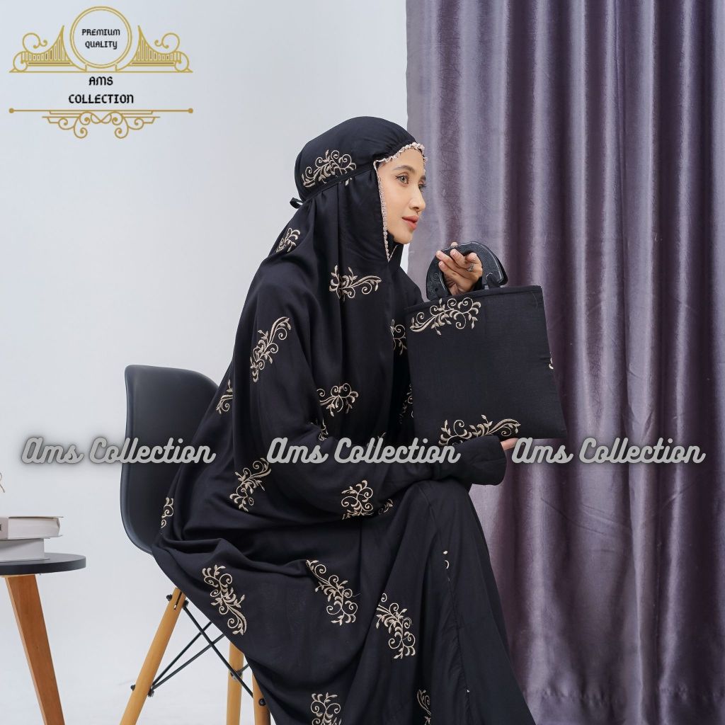 Mukena Terusan Bordir Mewah Rayon Premium Shreya