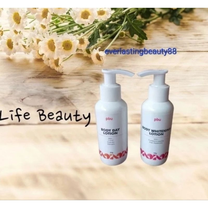 PBU Body Day Lotion / Body Whitening Lotion - hand body pagi & malam - pencerah pemutih pelembab - B