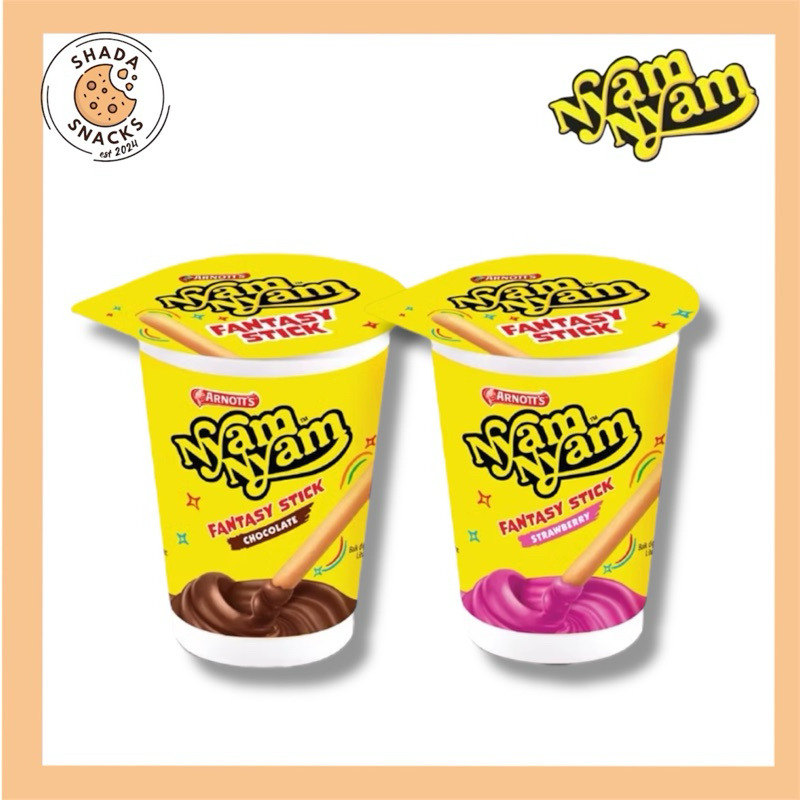 

Nyam-nyam Fantasy Stick | Rasa Chocolate dan Strawberry | Jajan Murah | Ecer