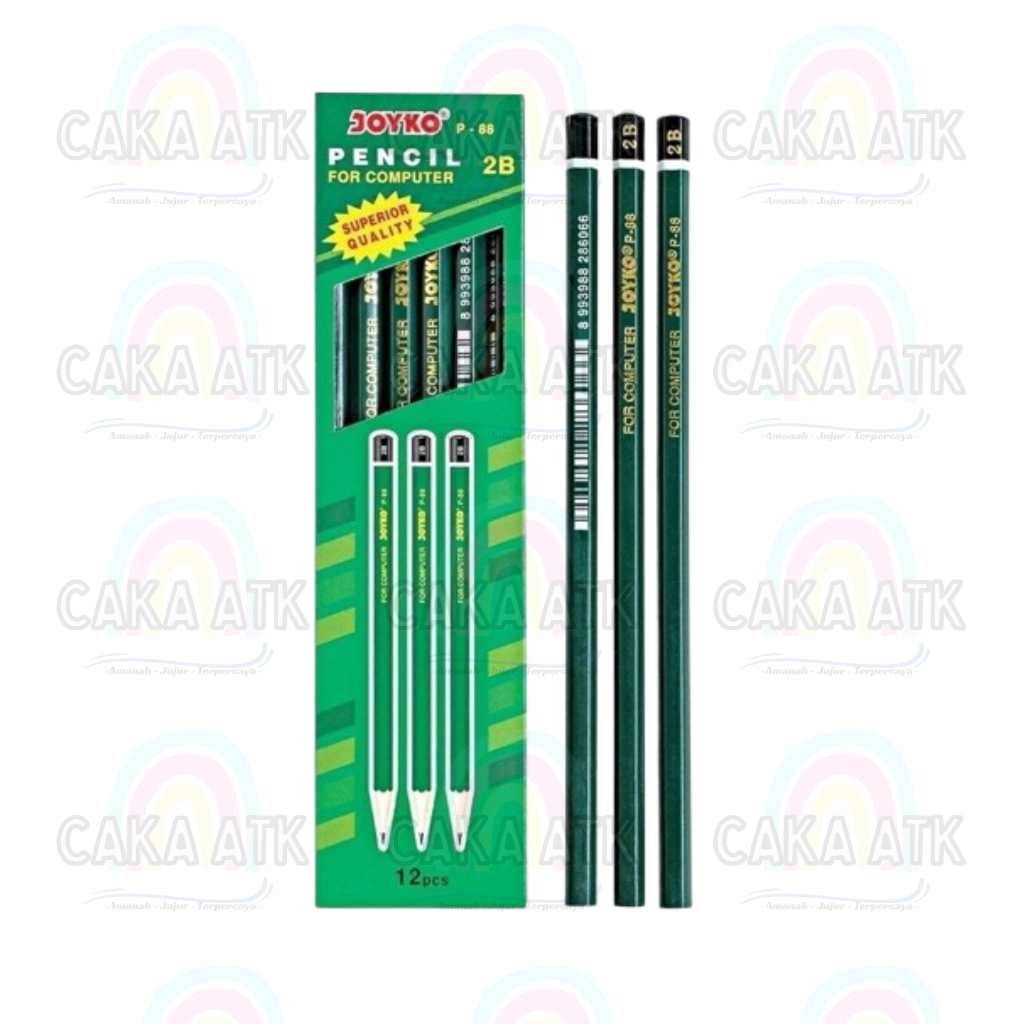

[ Ecer ] Pensil 2B Joyko Original/ Pencil for Computer Joyko 2B P-88 / Pencil Joyko / Pensil Ujian