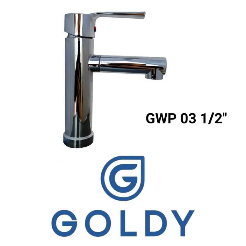 [ GOLDY ] Kran Wastafel / Kran Cuci Piring Lubang Bawah GWP 03 1/2"