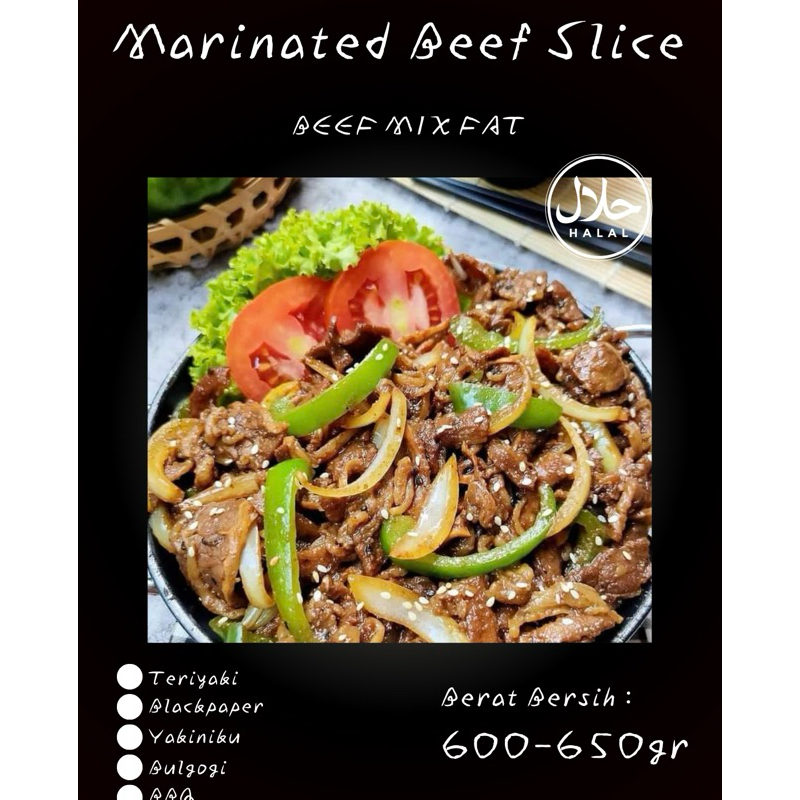 

Beef Slice Marinasi Siap Goreng
