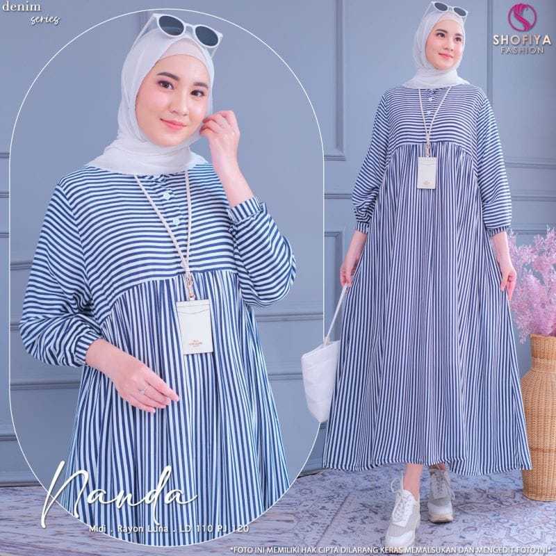 NANDA GAMIS SALUR PREMIUM TERBARU GAMIS SALUR JUMBO L XL XXL XXXL DRESS GAMIS GARIS GARIS SALUR CASU