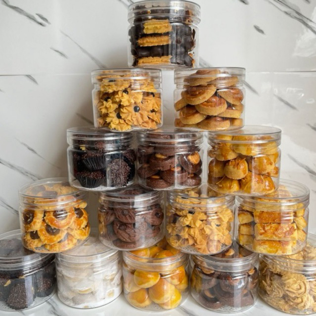 

Kue kering homemade Nastar / Keju / Putri salju / Coklat mede / Sagu keju 400ml