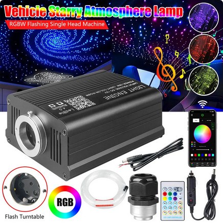 Lampu Hias Fiber Optik 16W RGBW Fiber Optik LED Light Star Ceiling 200/300 Helai Panjang 2M 0.75mm /