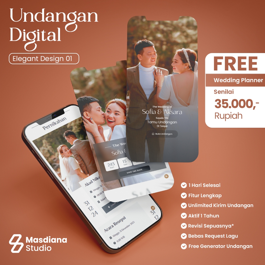 Undangan Webiste Digital | Undangan Online Desain Elegant 1