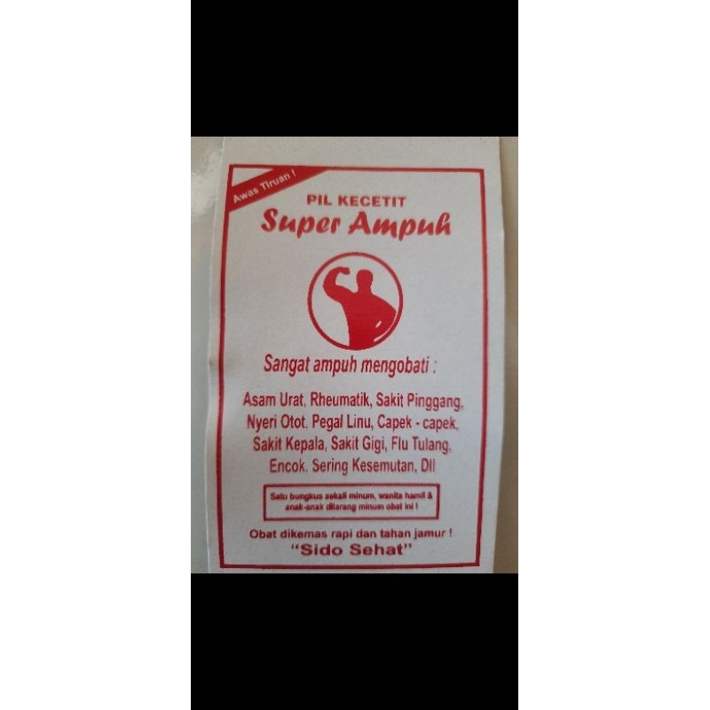 pil kecetit super ampuh sangat ampuh mengobati asam urat,rheumatik,sakit pinggang,nyeri otot,pegal l